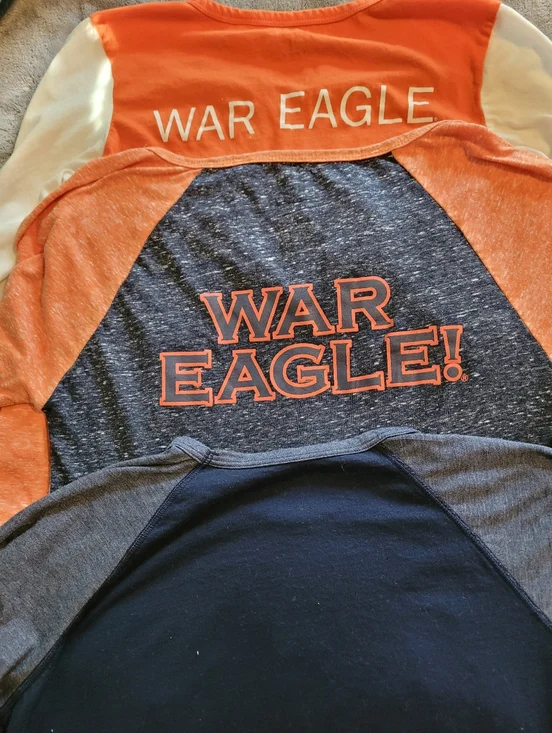 3 Ladies Auburn War Eagle Tees Various Brands Size S/M EUC College Sports Comfy - Picture 2 of 11